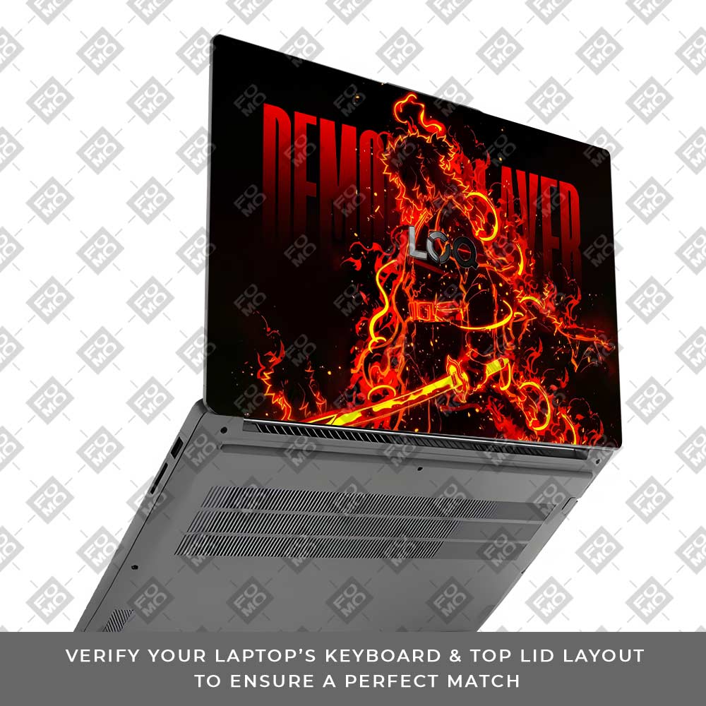 Rengoku Blazing Inferno Lenovo LOQ Essential 15IAX9E Laptop Skin