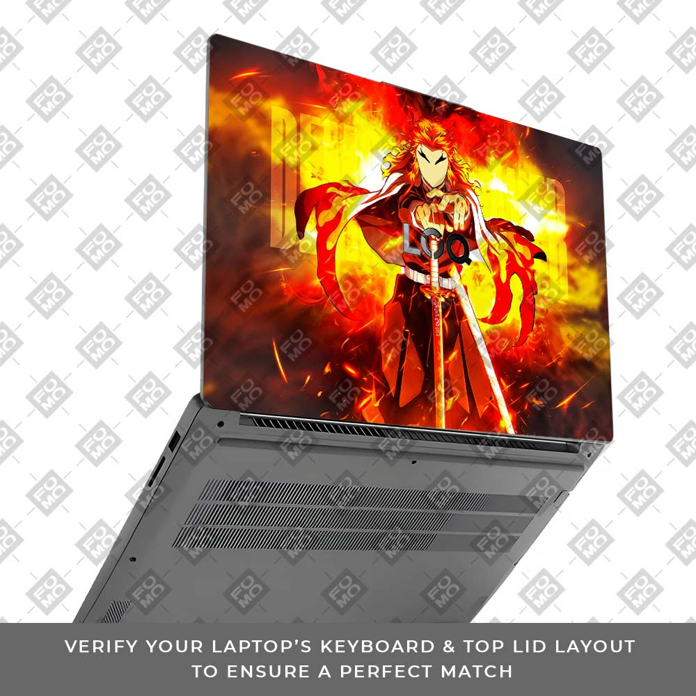 Flame Hashira Rengoku Lenovo LOQ Essential 15IAX9E Laptop Skin