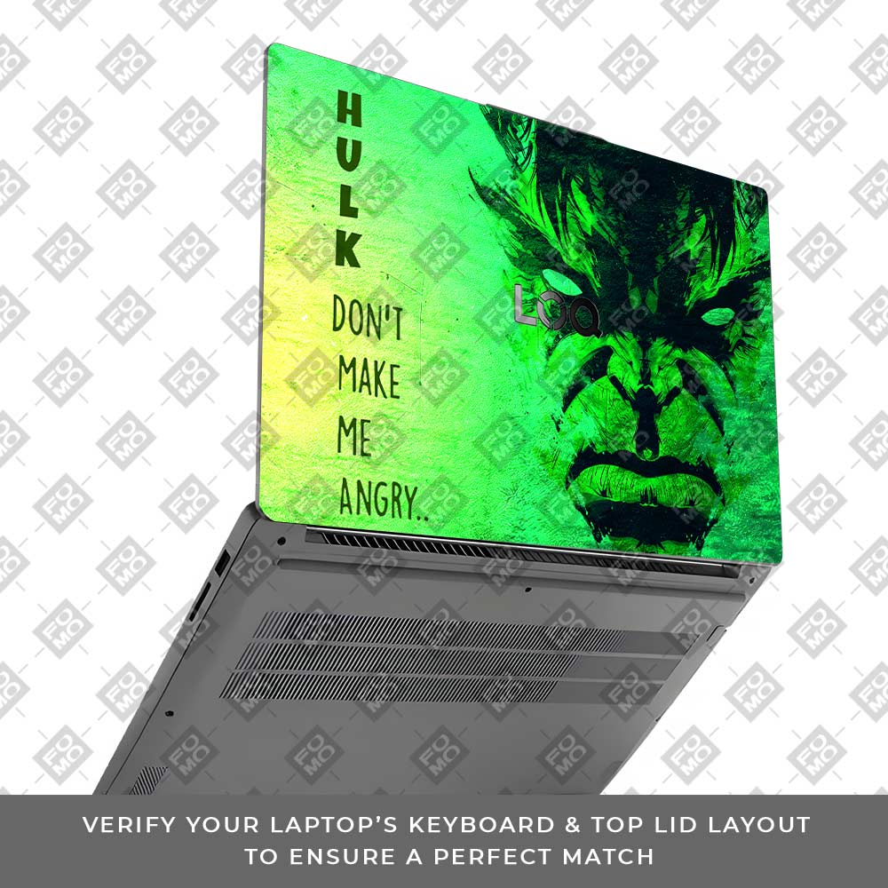 Hulk Don't Make Me Angry Lenovo LOQ Essential 15IAX9E Laptop Skin