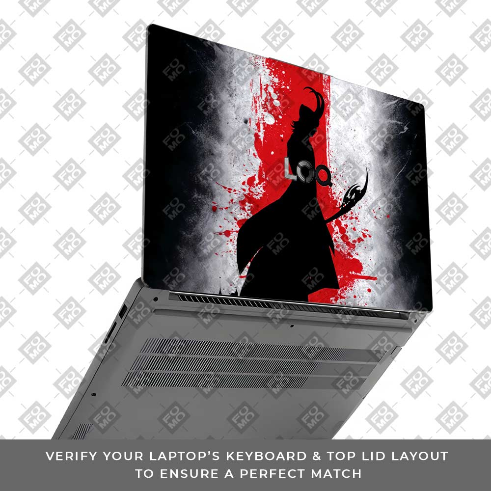 Loki Silhouette Red Strike Lenovo LOQ Essential 15IAX9E Laptop Skin