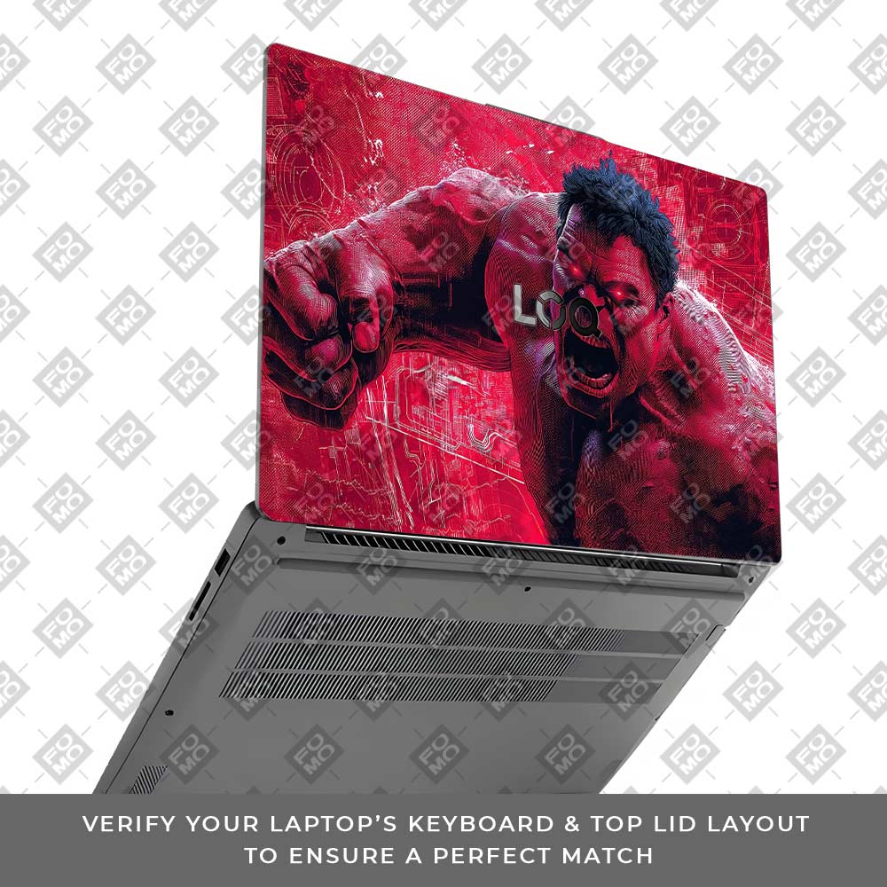 Gamma Rage Red Hulk Lenovo LOQ Essential 15IAX9E  Laptop Skin