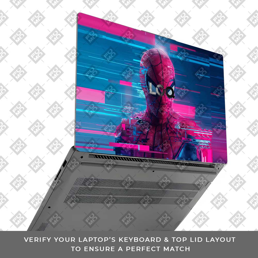Glitch Spider Neon Web Lenovo LOQ Essential 15IAX9E  Laptop Skin
