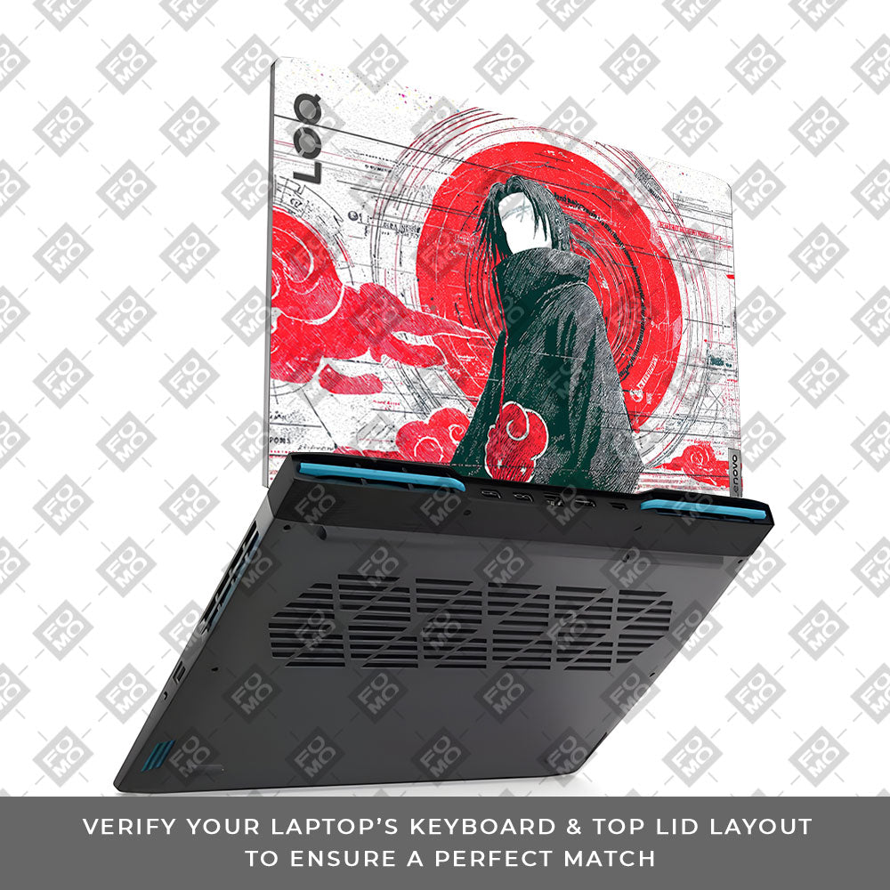 Itachi Uchiha Mark of the Akatsuki Lenovo LOQ 2023 15IRH8, 15APH8 Laptop Skin