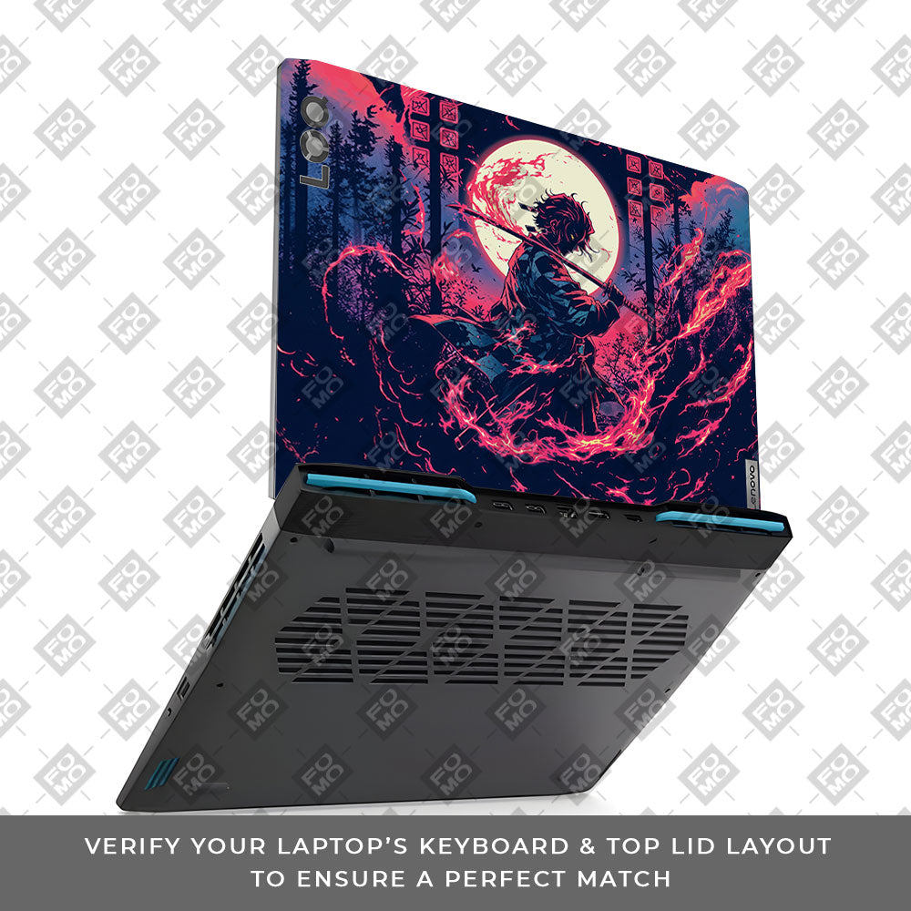 Tanjiro's Flame of Ember Lenovo LOQ 2023 15IRH8, 15APH8 Laptop Skin