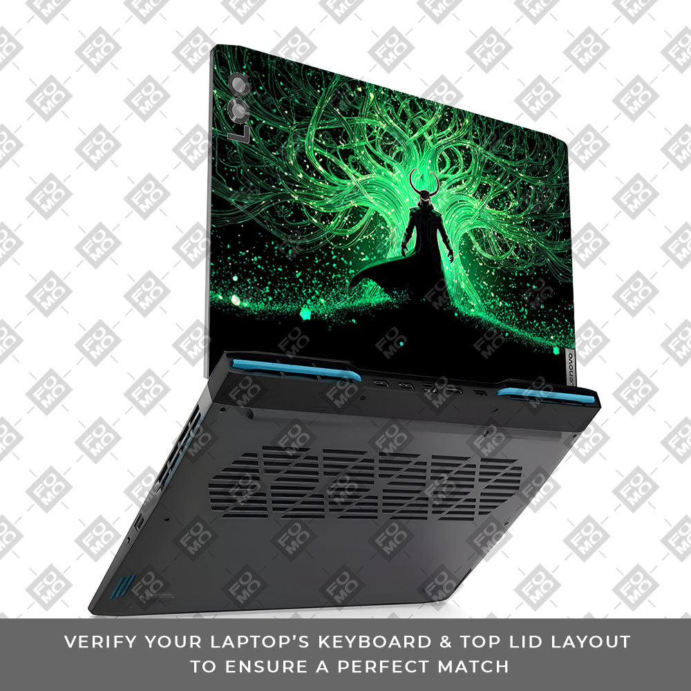 Loki God of Mischief Neon Lenovo LOQ 2023 15IRH8, 15APH8 Laptop Skin