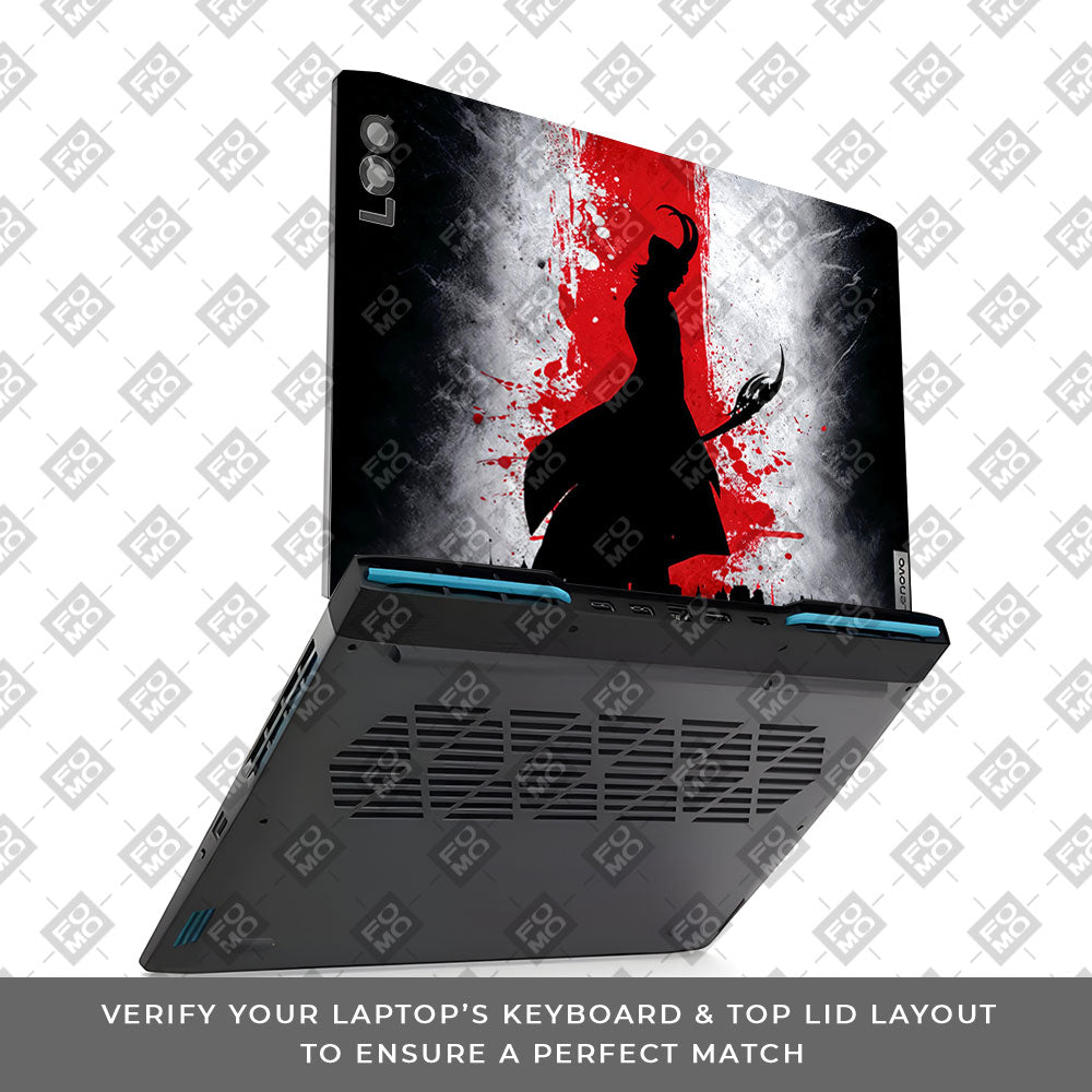 Loki Silhouette Red Strike Lenovo LOQ 2023 15IRH8, 15APH8 Laptop Skin