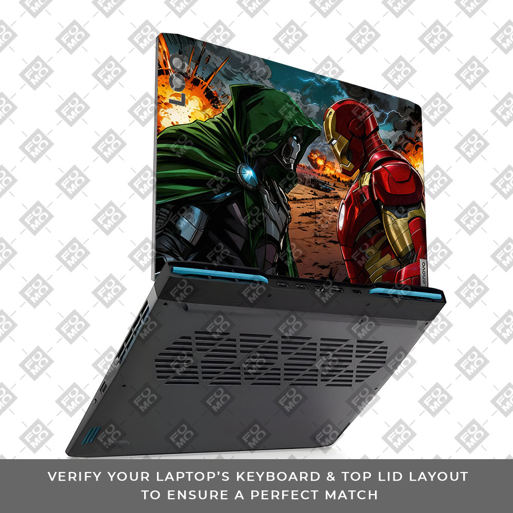 Iron Man vs Doom Lenovo LOQ 2023 15IRH8, 15APH8 3D Laptop Skin