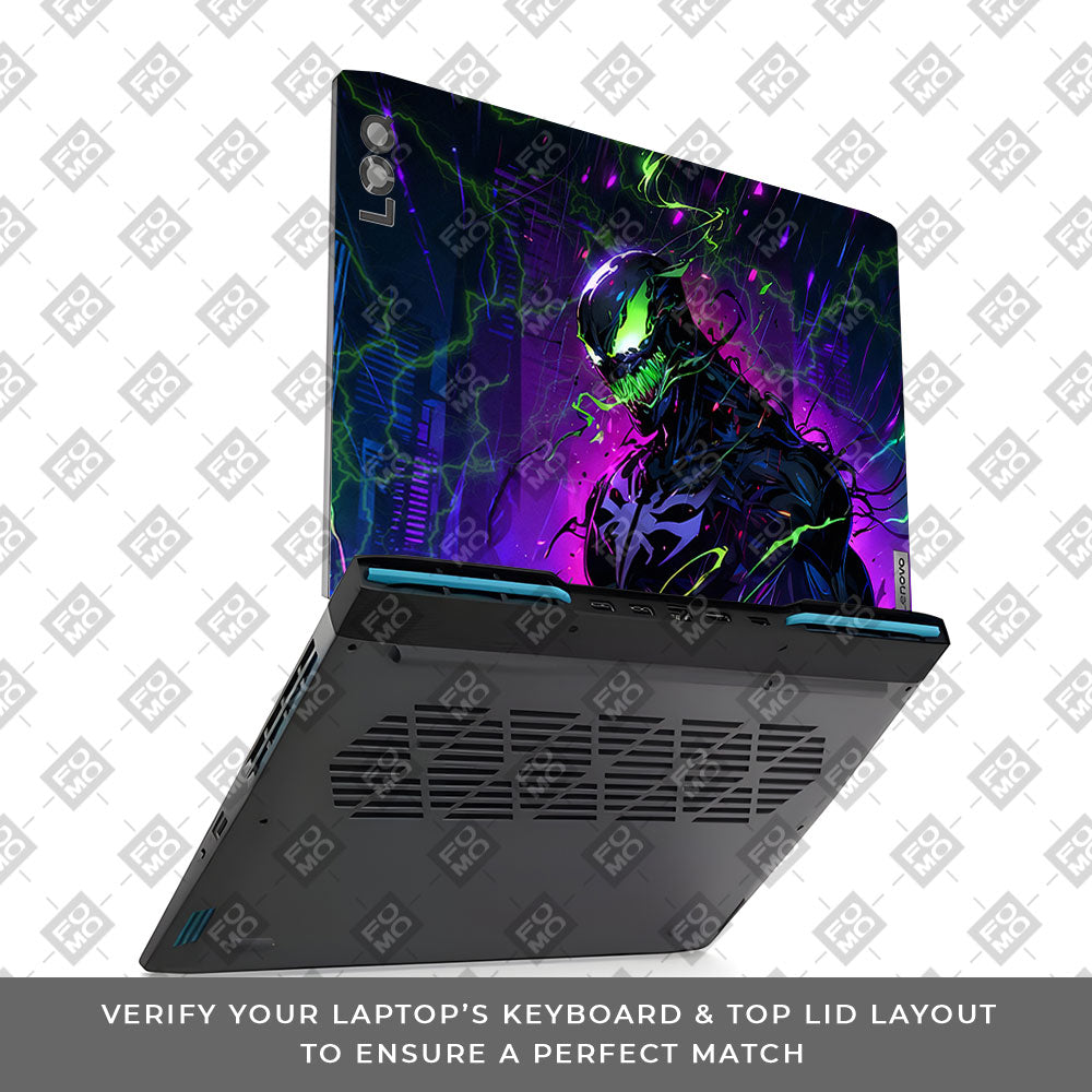Venom Chaos Surge Lenovo LOQ 2023 15IRH8, 15APH8 3D Laptop Skin