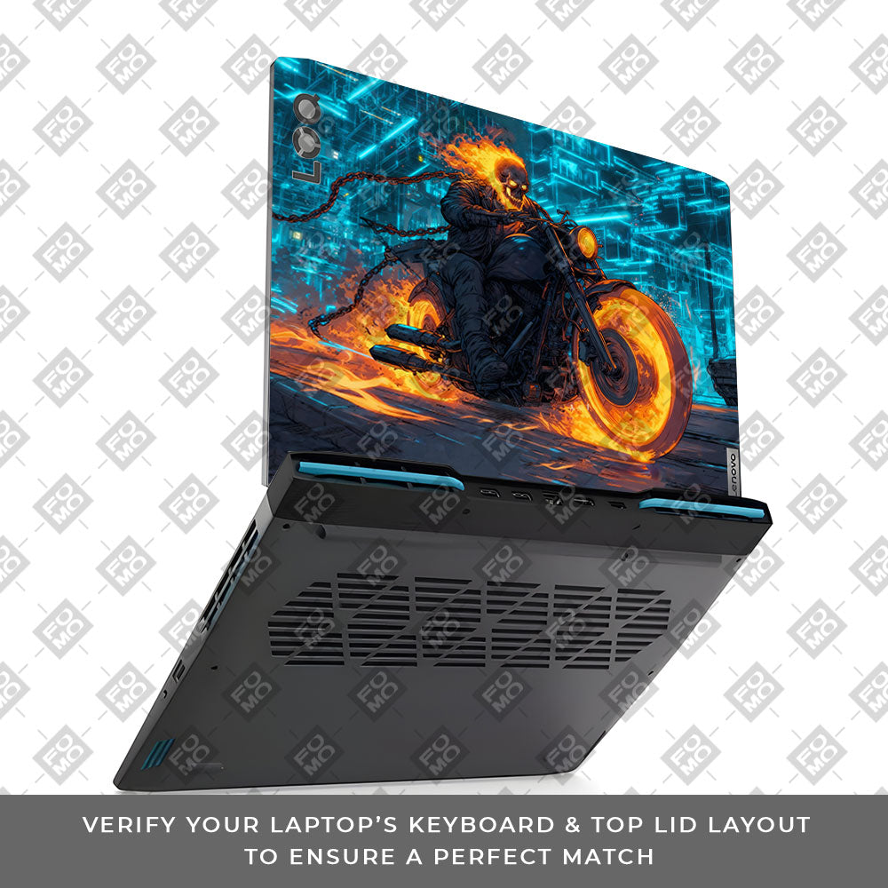 Hellfire Rider Lenovo LOQ 2023 15IRH8, 15APH8 Laptop Skin