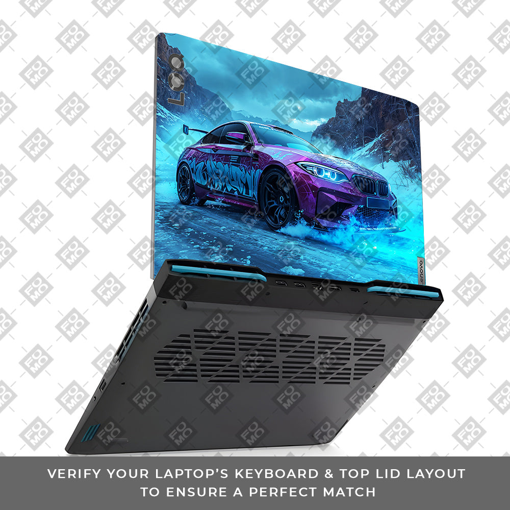 BMW Neon Drift Lenovo LOQ 2023 15IRH8, 15APH8 Laptop Skin