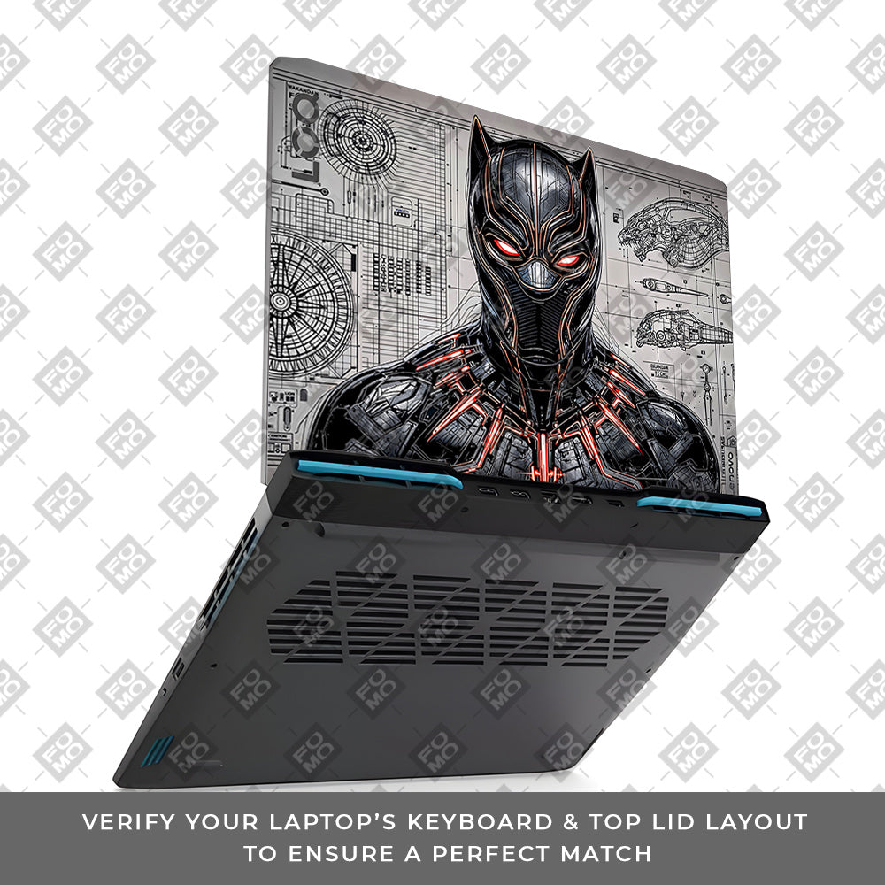 Black Panther Vibranium Tech Lenovo LOQ 2023 15IRH8, 15APH8 3D Laptop Skin