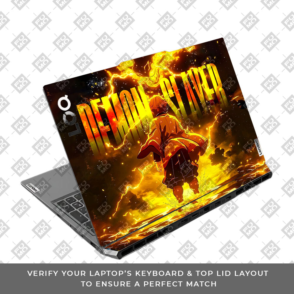Zenitsu Lightning Strike Lenovo LOQ 2024, 2025 Laptop Skin