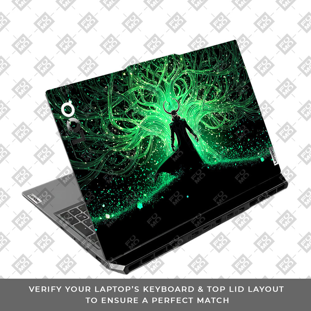 Loki God of Mischief Neon Lenovo LOQ 2024, 2025 Laptop Skin