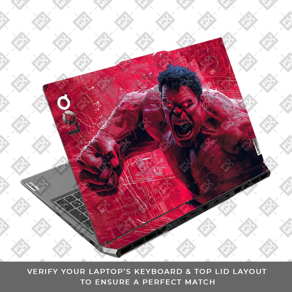 Gamma Rage Red Hulk Lenovo LOQ 2024, 2025 Laptop Skin