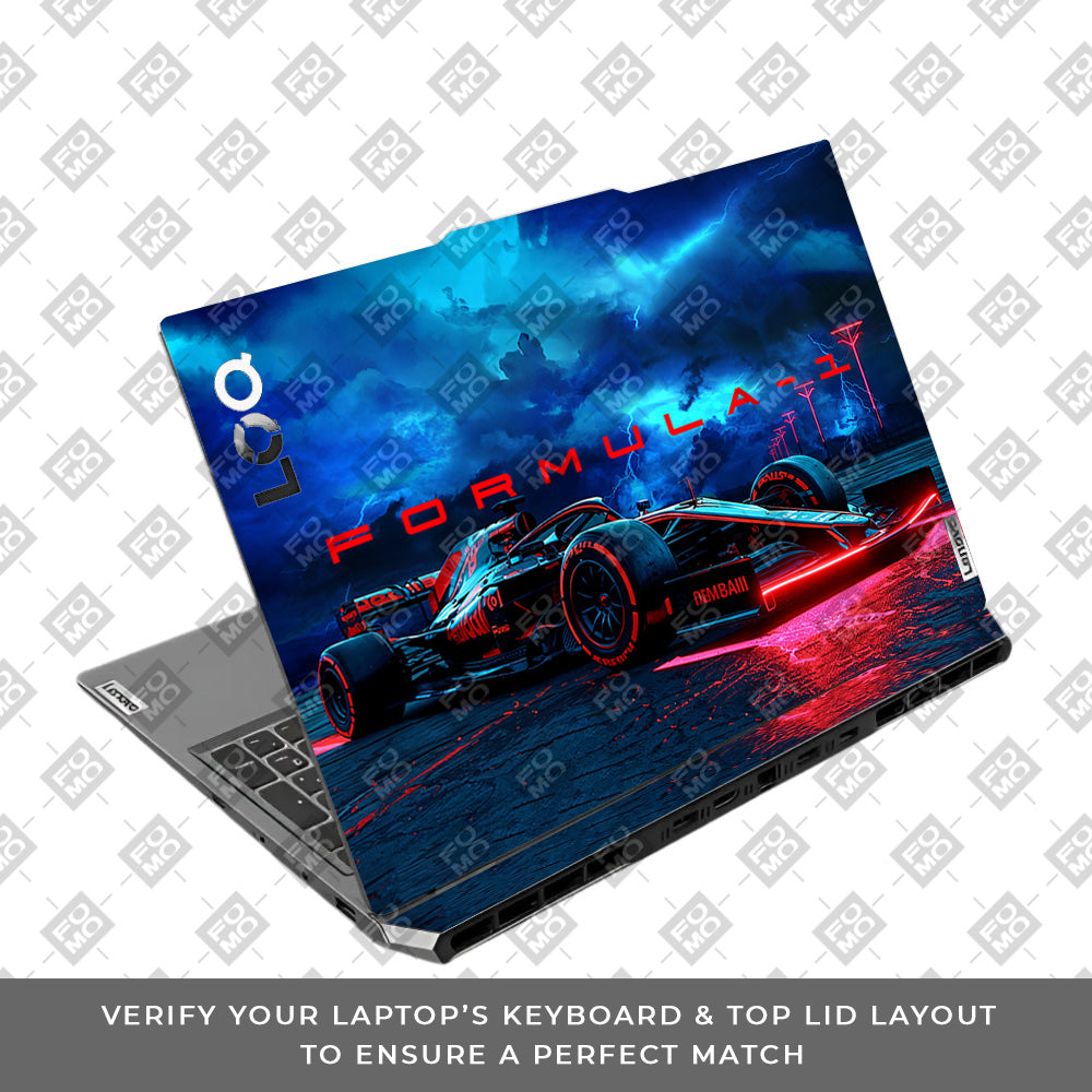 Fututristic Formula 1 Lenovo LOQ 2024, 2025 Laptop Skin
