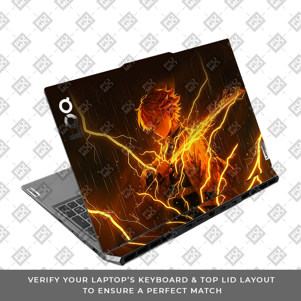 Thunder Soul Lightning Zenitsu Lenovo LOQ 2024, 2025 Laptop Skin