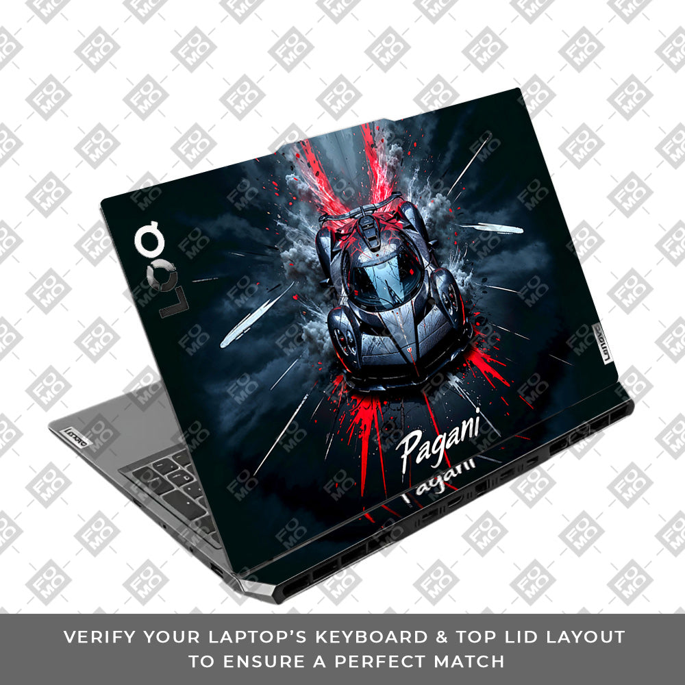Pagani Midnight Impact Lenovo LOQ 2024, 2025 Laptop Skin