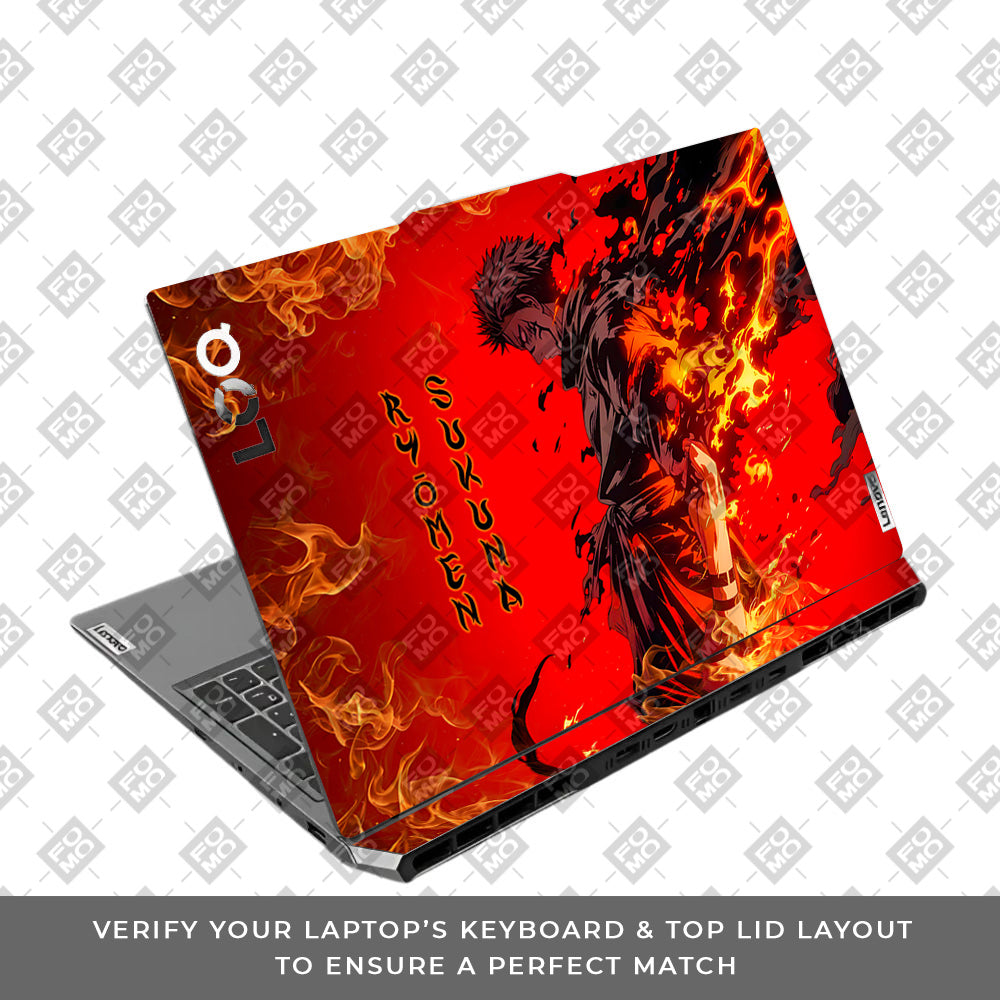Ryomen Sukuna Lord of Curses Lenovo LOQ 2024, 2025 Laptop Skin