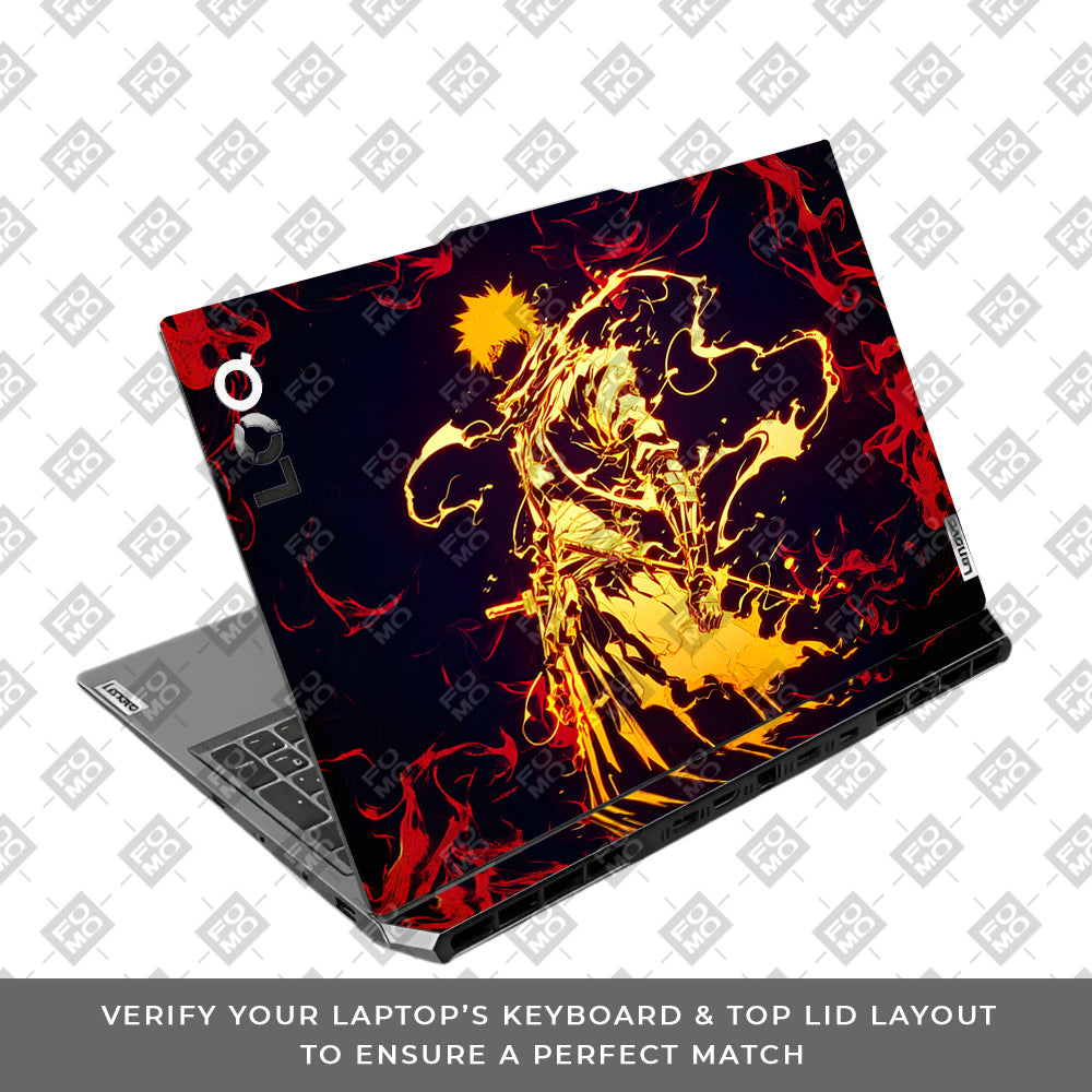 Bleach Ichigo Bankai Form Lenovo LOQ 2024, 2025 Laptop Skin