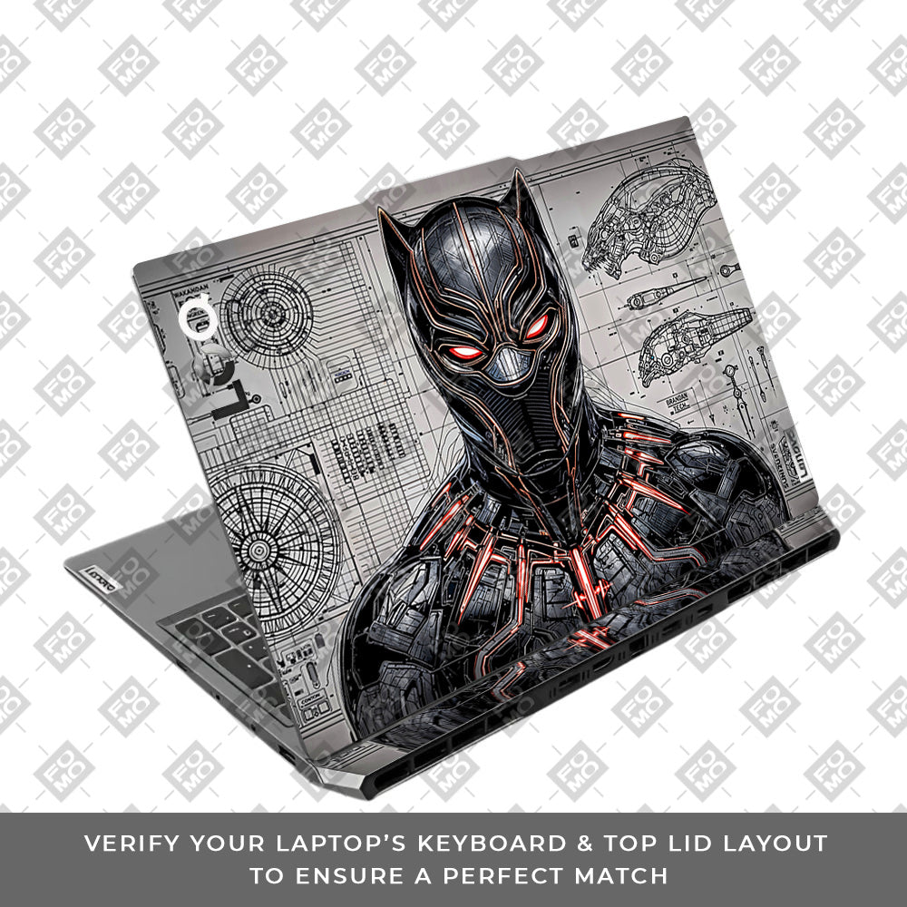 Black Panther Vibranium Tech Lenovo LOQ 2024, 2025 3D Laptop Skin