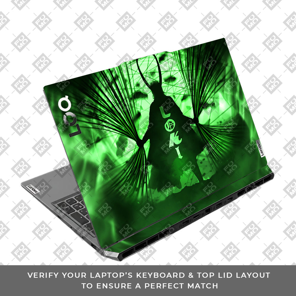 Loki's Green Aura Lenovo LOQ 2024, 2025 Laptop Skin