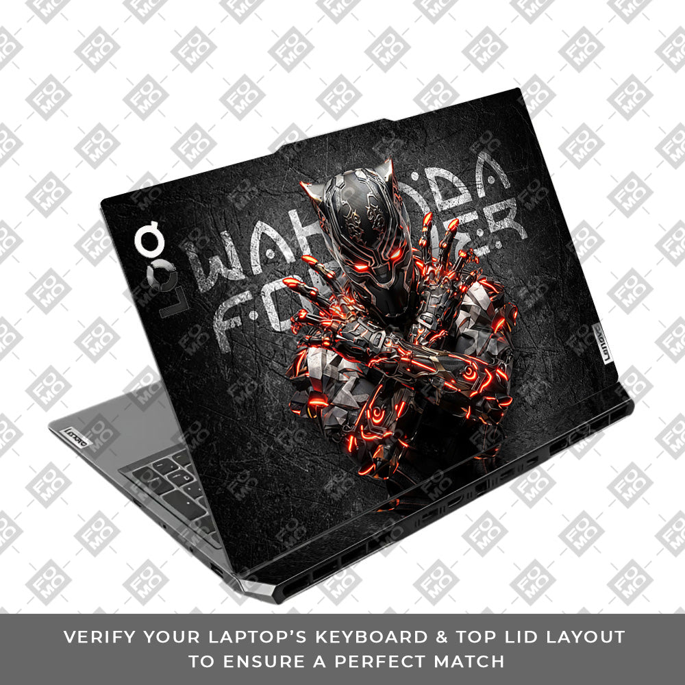 Black Panther Glowing Fury Lenovo LOQ 2024, 2025 Laptop Skin