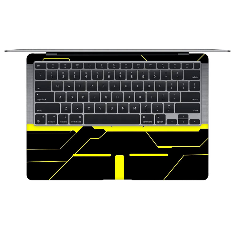 Cyberpunk Yellowline Grid MacBook Air 13 Intel 2020 Laptop Skin