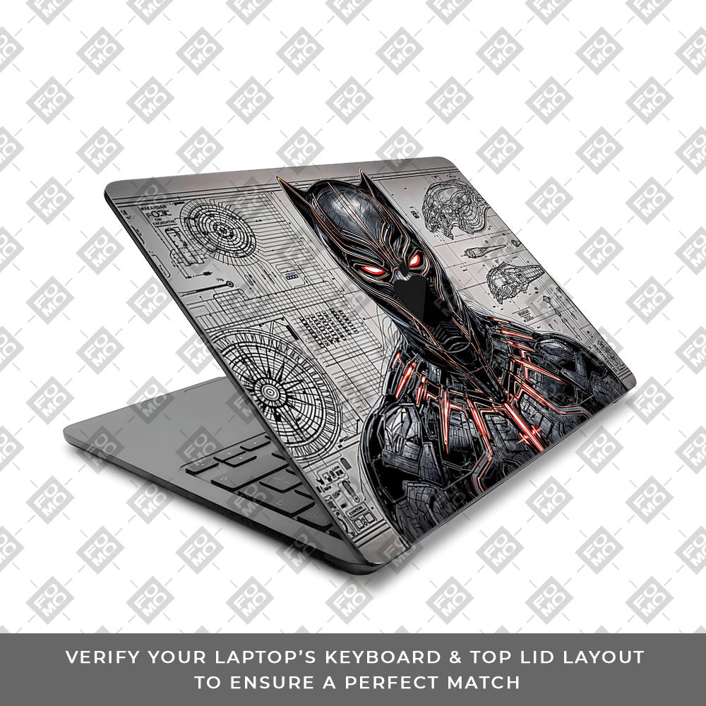 Black Panther Vibranium Tech MacBook Air 13 M3 2024 3D Laptop Skin