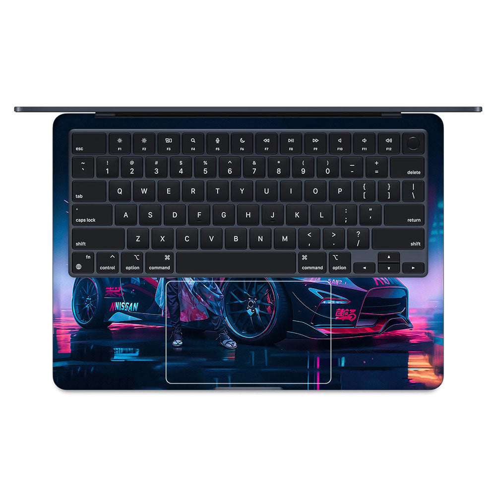 Neon Bloom Nezuko Racer MacBook Air 13 M4 2025 Laptop Skin