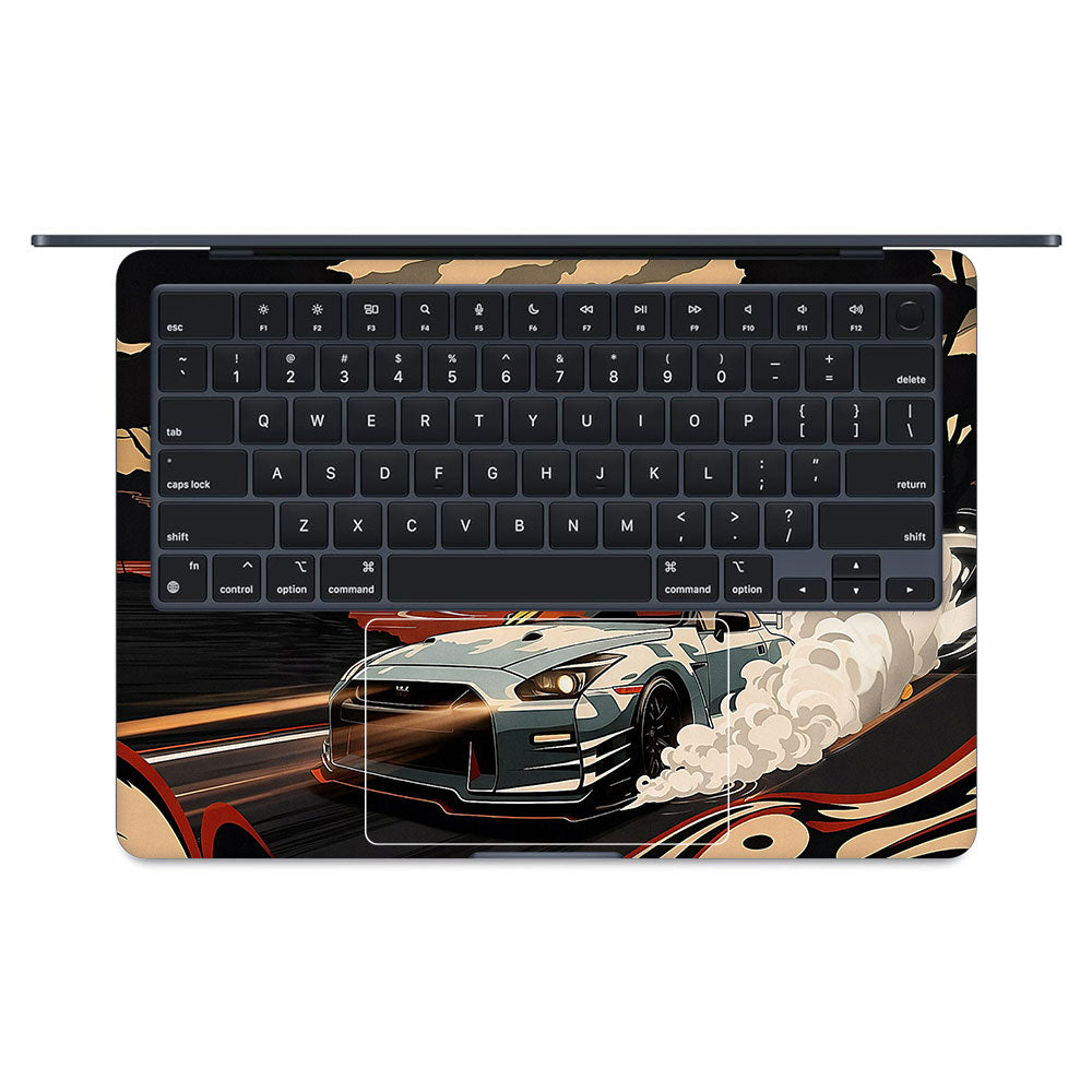 Samurai Rising Sun GTR MacBook Air 13 M4 2025 Laptop Skin