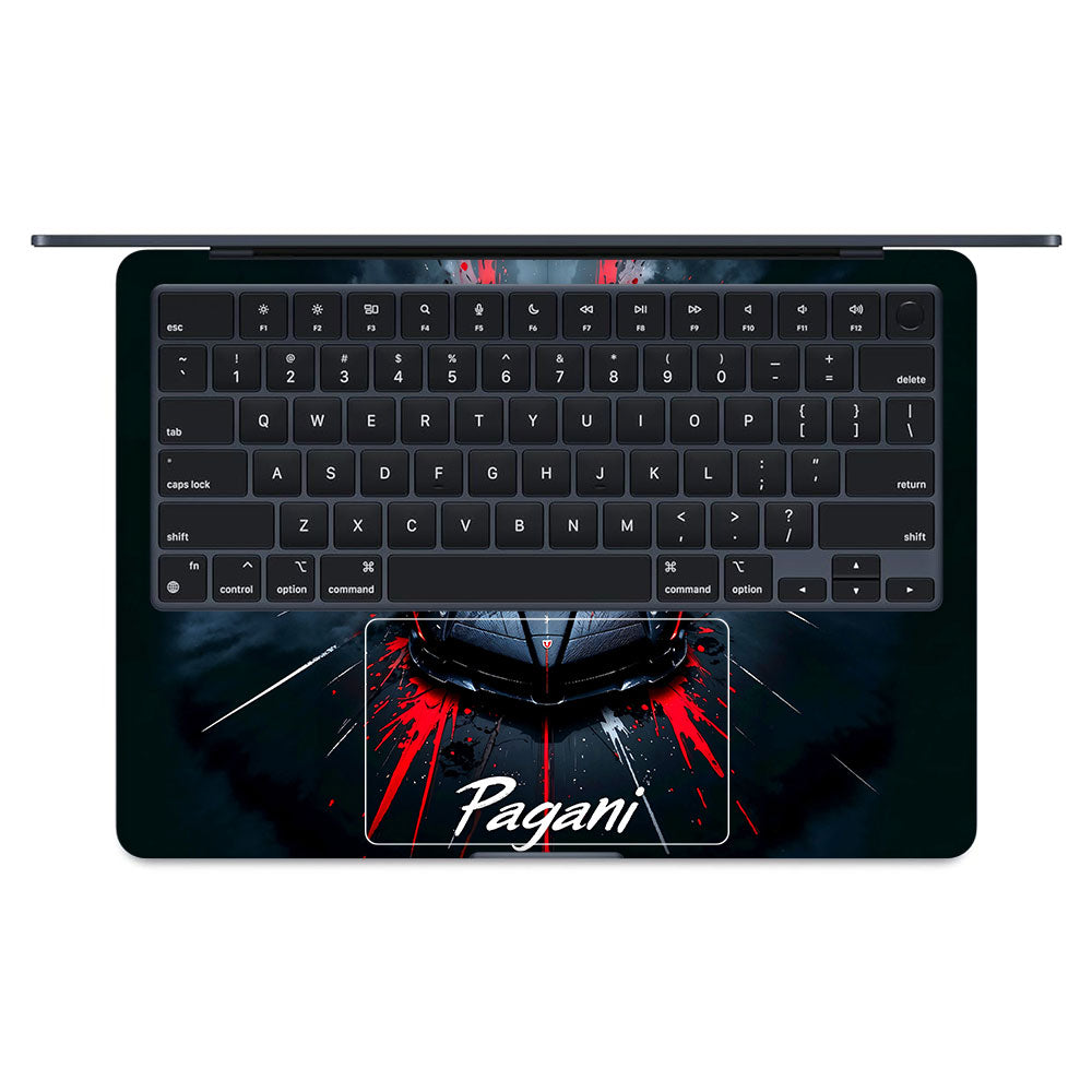 Pagani Midnight Impact MacBook Air 13 M4 2025 Laptop Skin