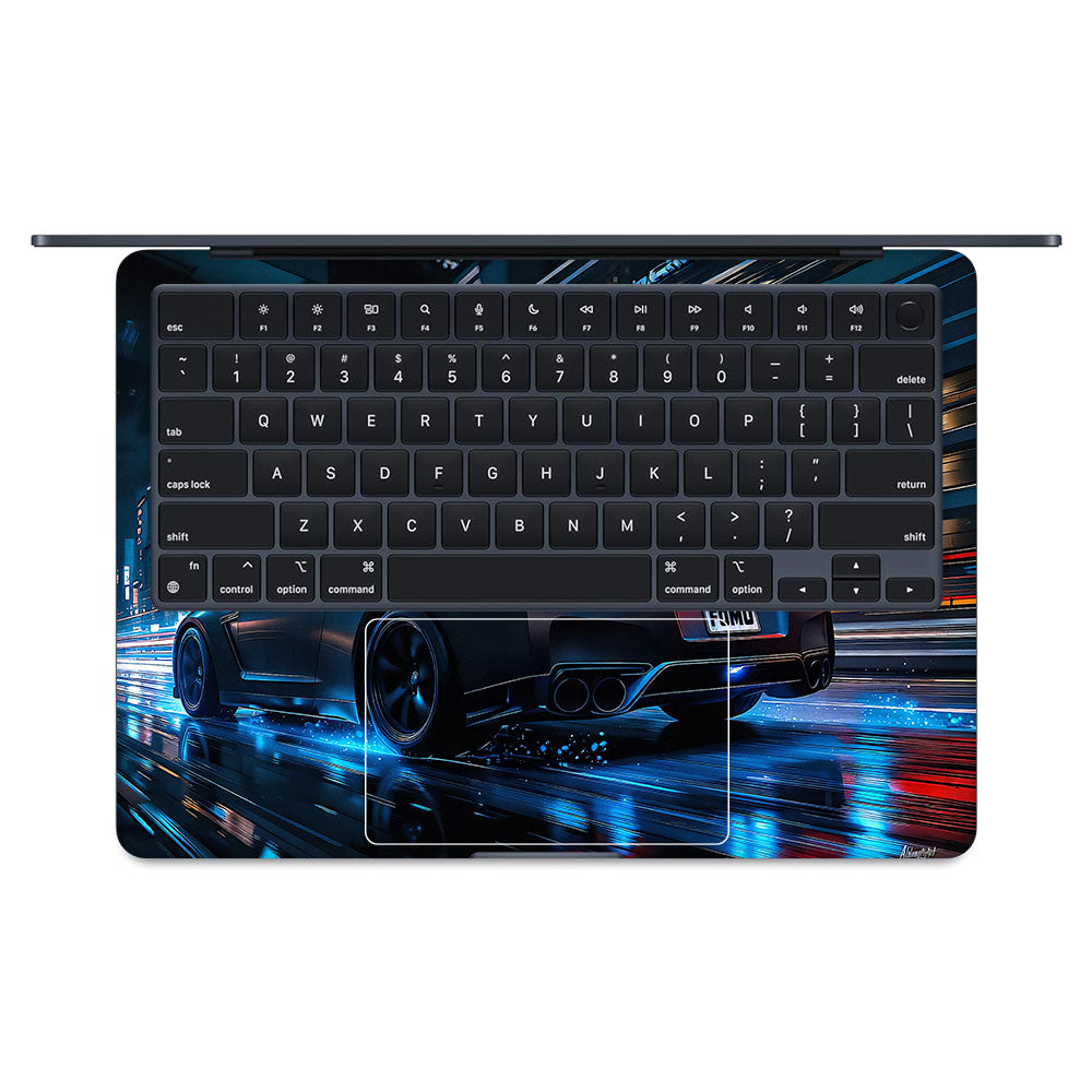 Neon GTR Nights MacBook Air 13 M4 2025 Laptop Skin