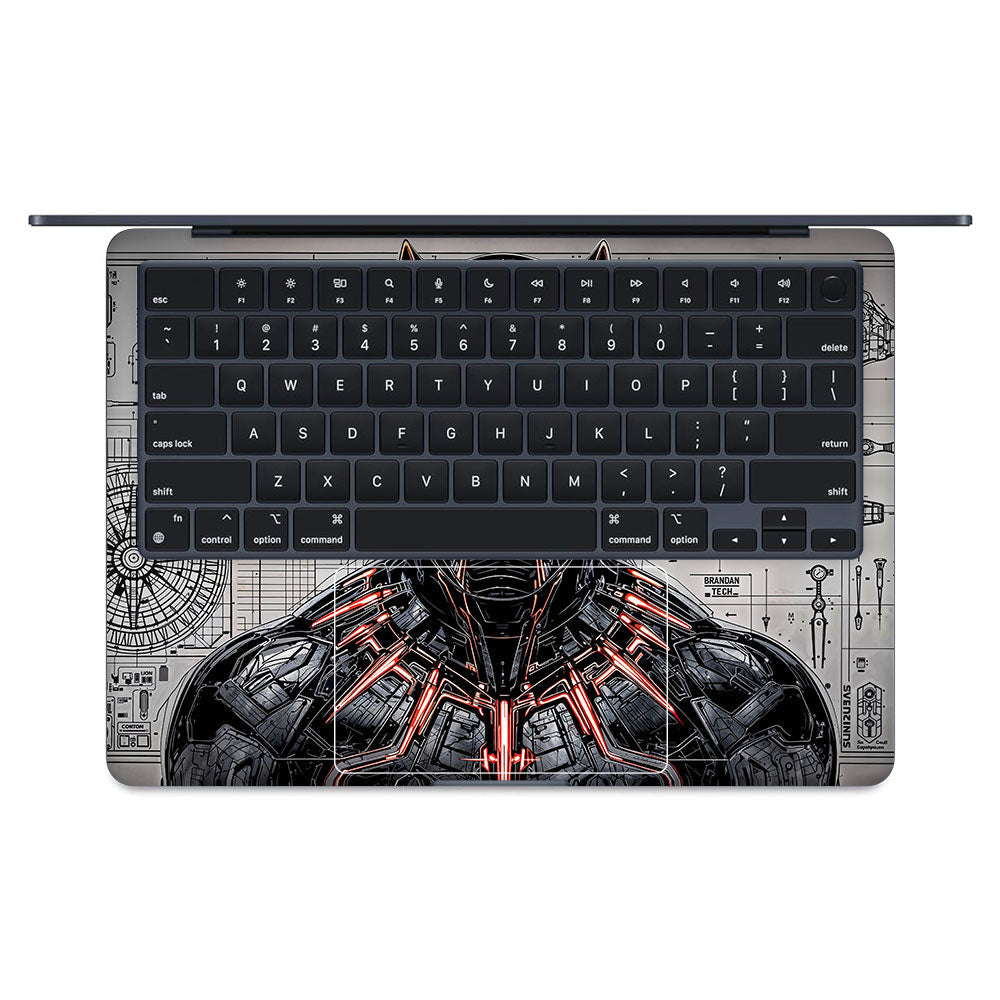 Black Panther Vibranium Tech MacBook Air 13 M3 2024 Laptop Skin