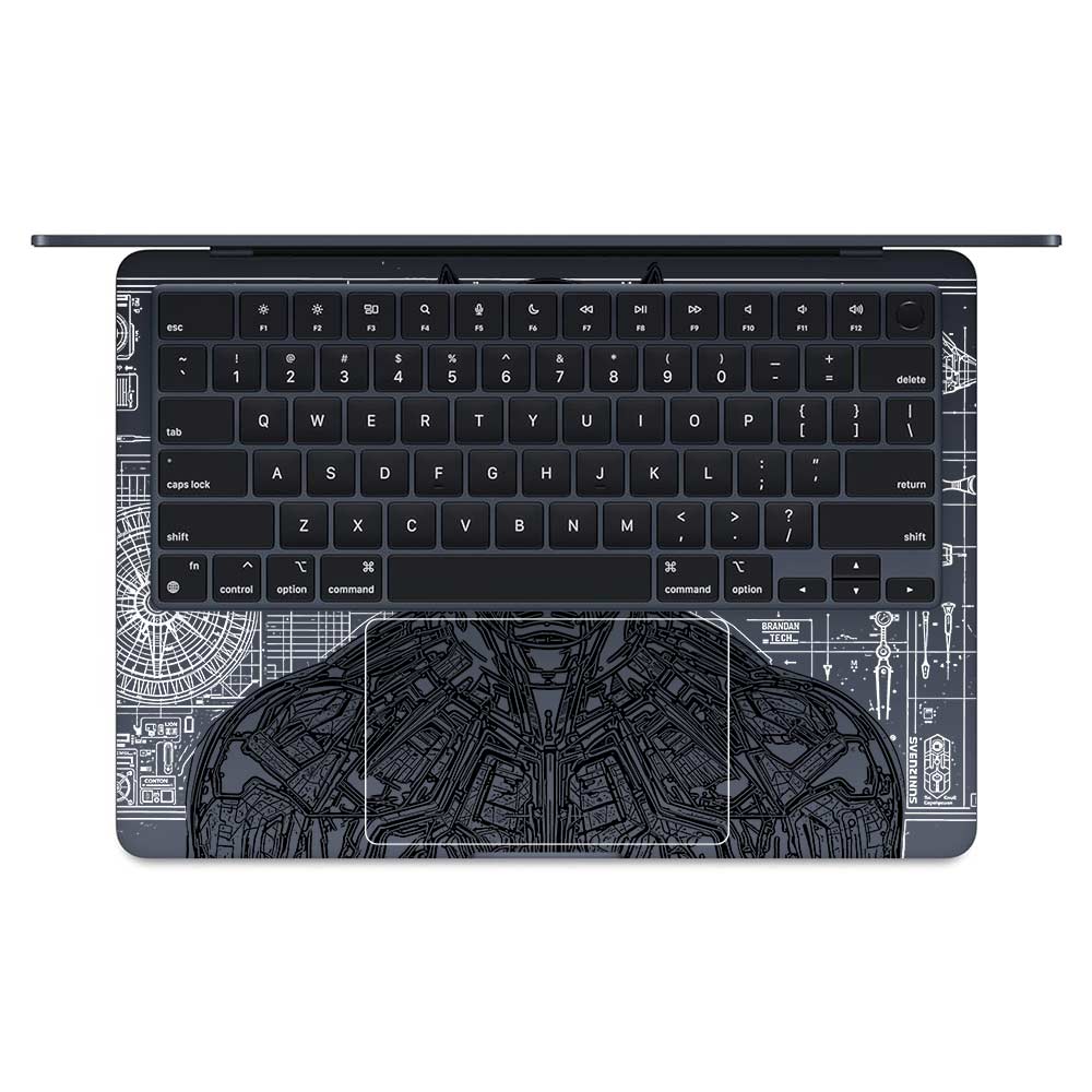 Transparent Black Panther Techshell MacBook Air 13 M4 2025 Laptop Skin