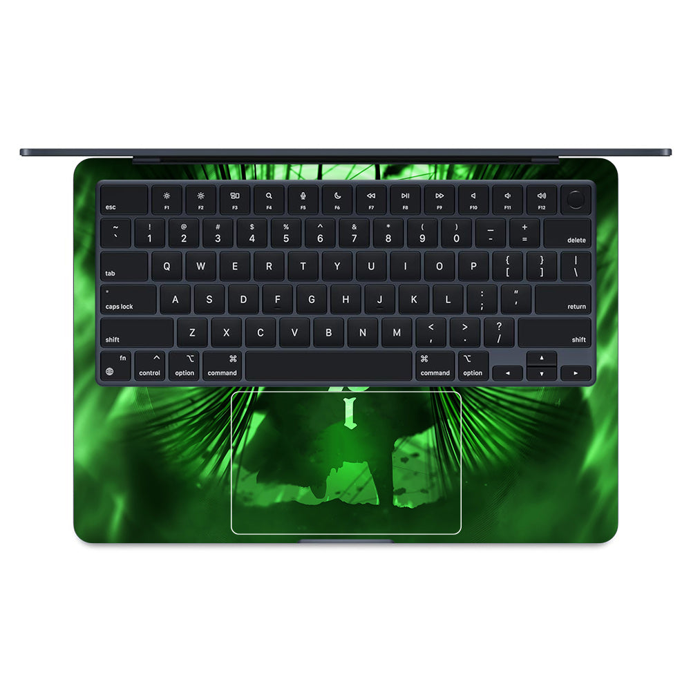 Loki's Green Aura MacBook Air 13 M2 2022 Laptop Skin