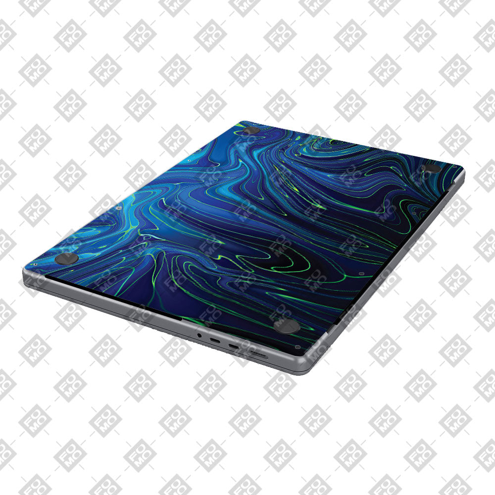 Cobalt Liquid Design MacBook Air 13 M5 2026 Laptop Skin