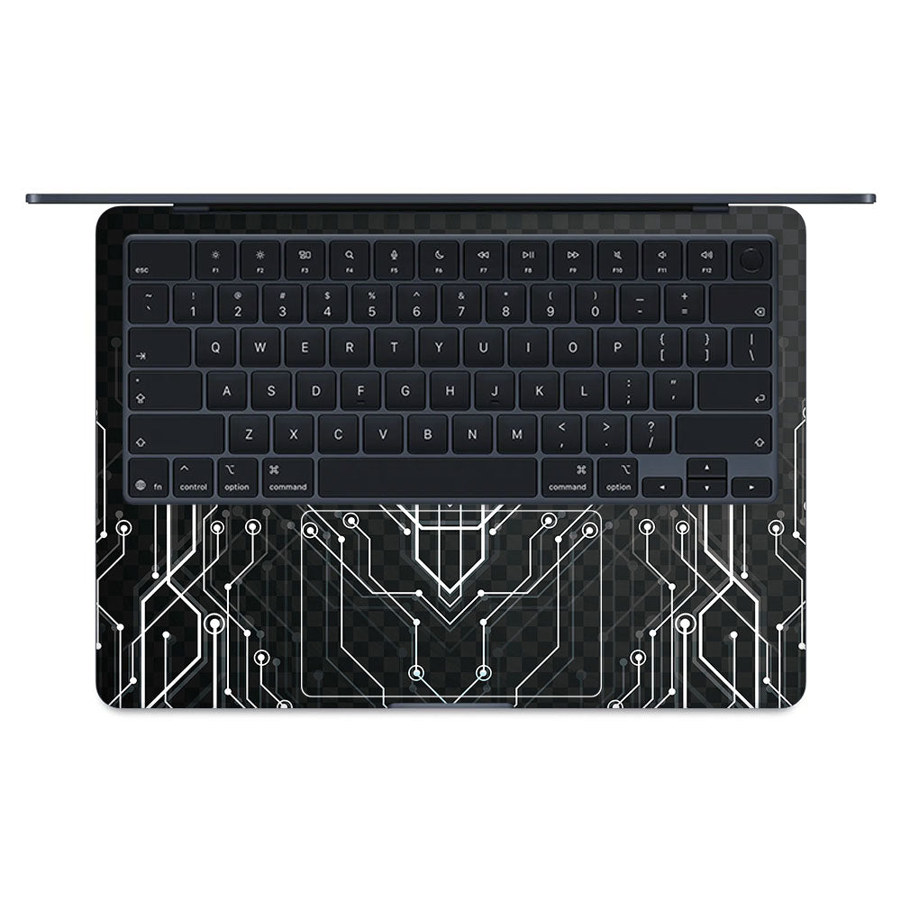 Black Digital Circuit MacBook Air 15 M5 2026 Laptop Skin