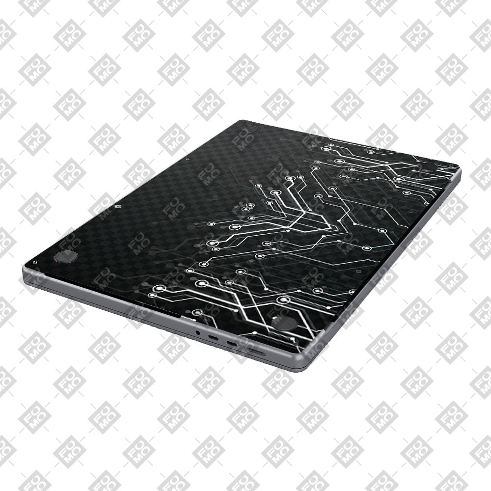 Black Digital Circuit MacBook Air 13 M5 2026 Laptop Skin