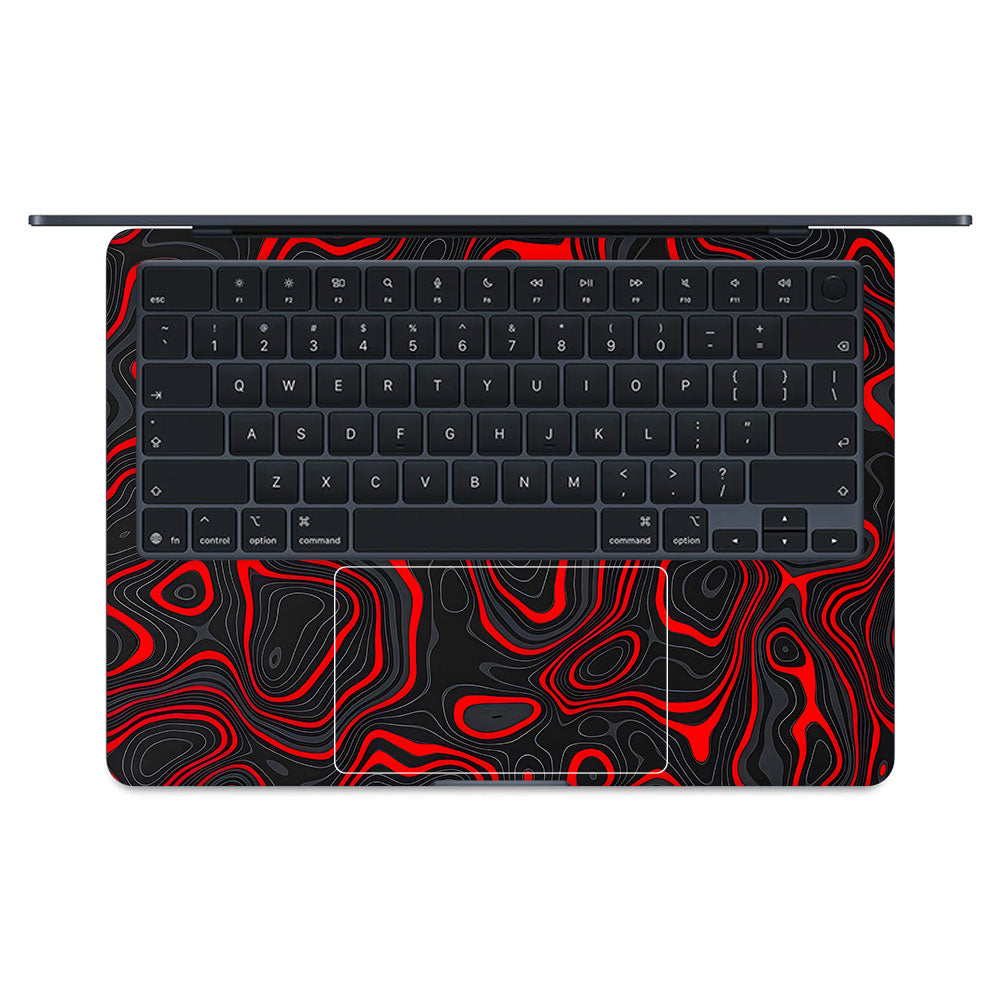 Crimson Waves MacBook Air 15 M5 2026 Laptop Skin