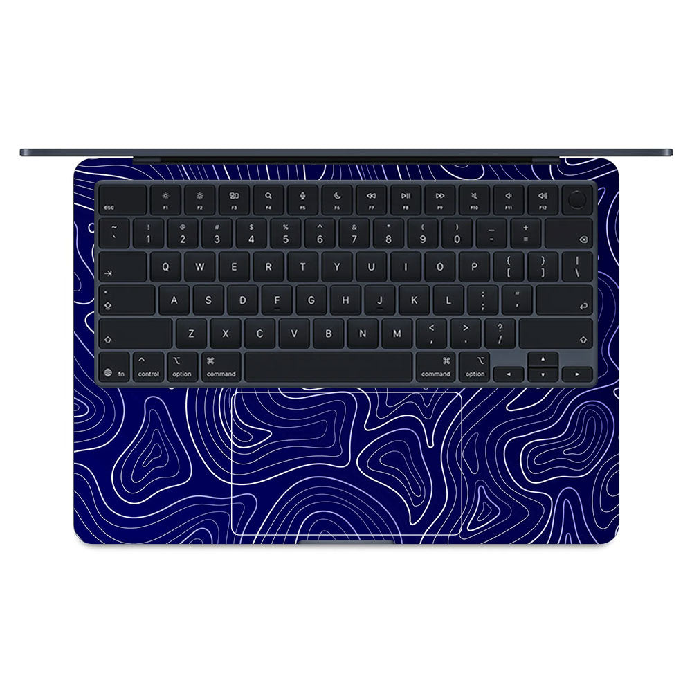 Deep Blue Contour Depths MacBook Air 15 M5 2026 Laptop Skin
