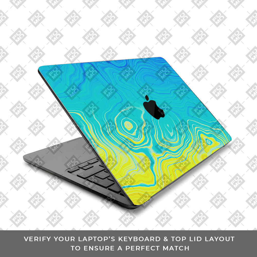 Ocean Gradient Waves MacBook Air 13 M5 2026 Laptop Skin