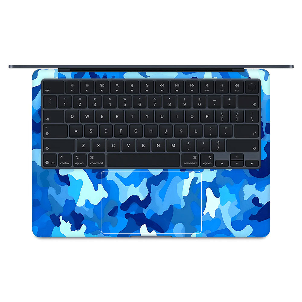 Arctic Blue Camo Pattern MacBook Air 15 M5 2026 Laptop Skin
