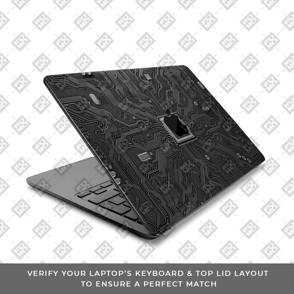 FOMO Circuit Dark Mode MacBook Air 13 M5 2026 Laptop Skin