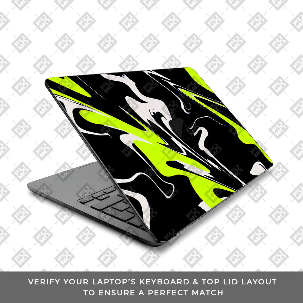 Air 15 M5 2026n Green and Black Patterns MacBook Air 13 M5 2026 Laptop Skin