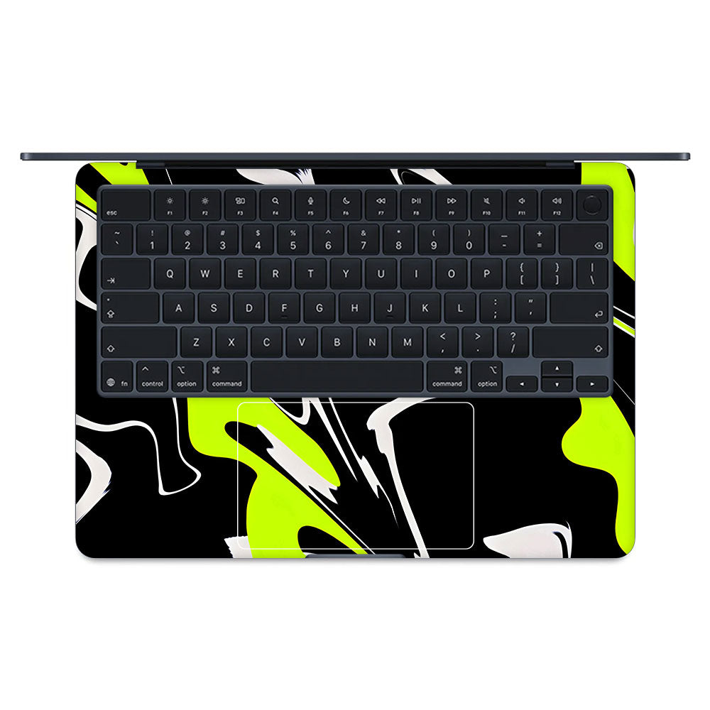 Air 15 M5 2026n Green and Black Patterns MacBook Air 15 M5 2026 Laptop Skin