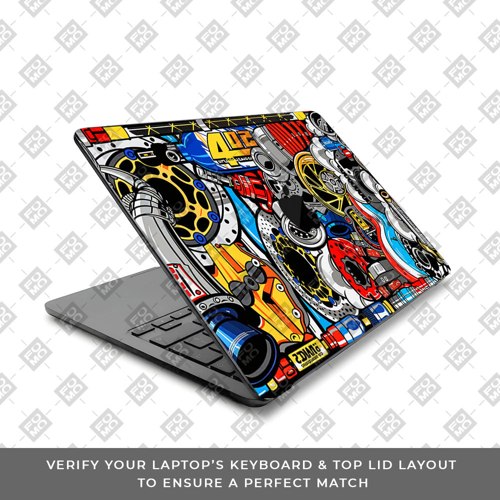 Mechanical Chaos MacBook Air 15 M5 2026 Laptop Skin