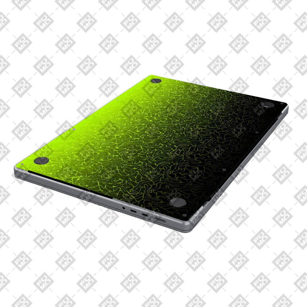 Lime Yellow to Black Gradient MacBook Air 13 M5 2026 Laptop Skin