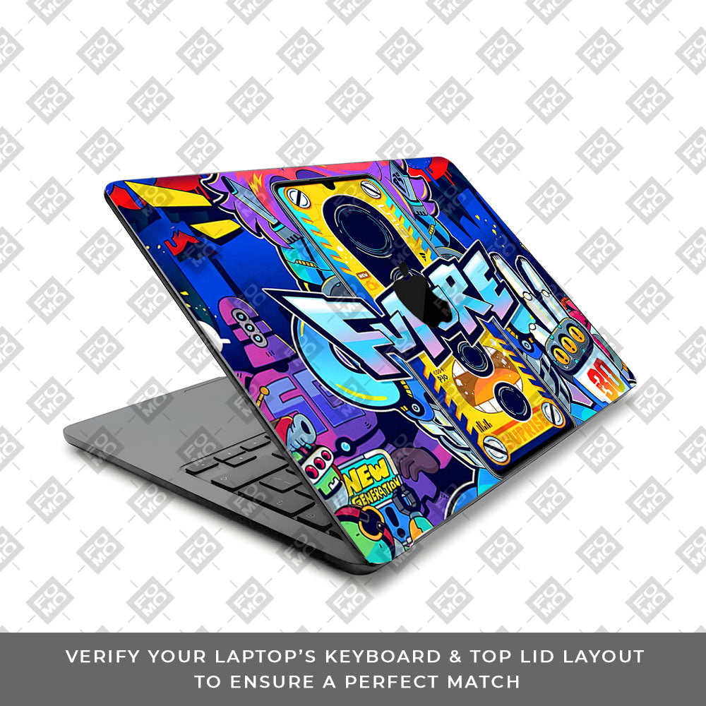 Futuristic Cyberpunk Vision MacBook Air 13 M5 2026 Laptop Skin