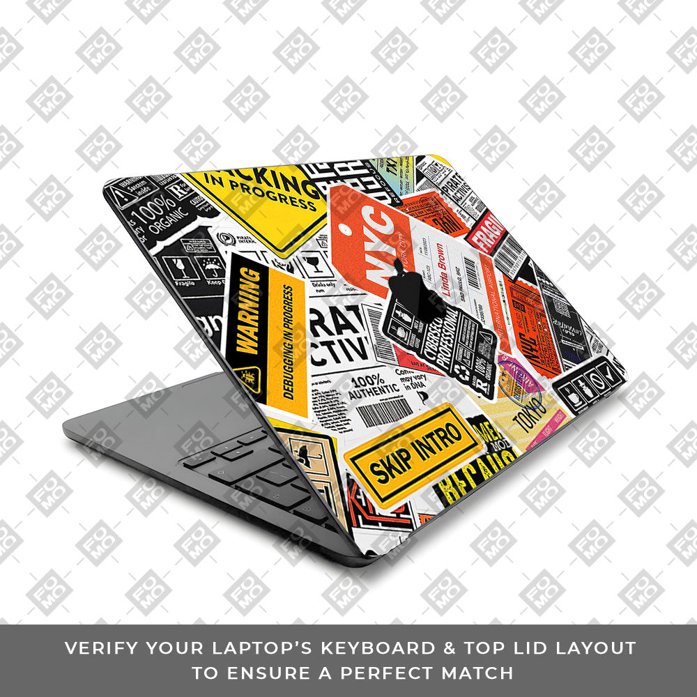 Tech Aesthetic Sticker Collage MacBook Air 15 M5 2026 Laptop Skin