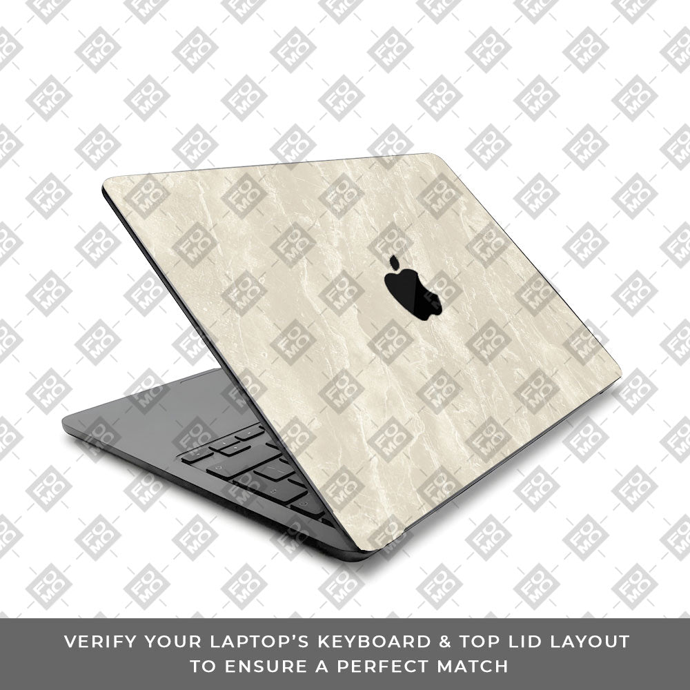 Textured Marble MacBook Air 15 M5 2026 Laptop Skin